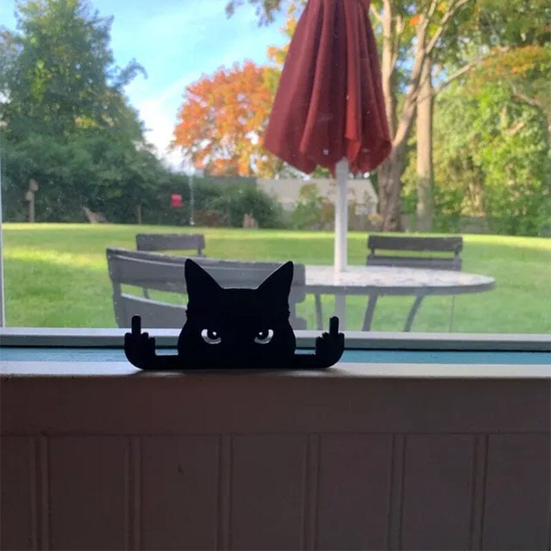 Pre-Sale>>Black Peeping Cat Ornament
