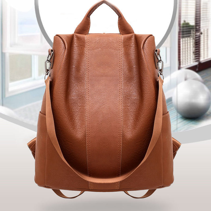 PU Leather Anti-theft Backpack