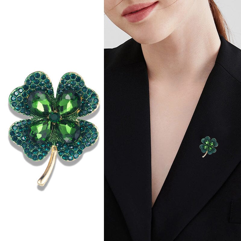 Four-leaf clover brooch