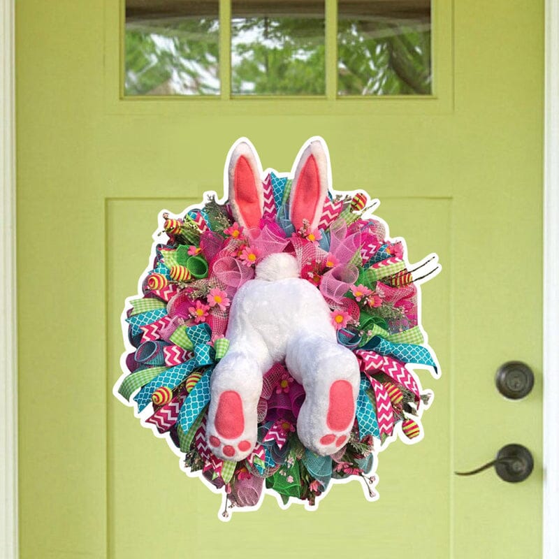 Easter Bunny Wreath Sticker