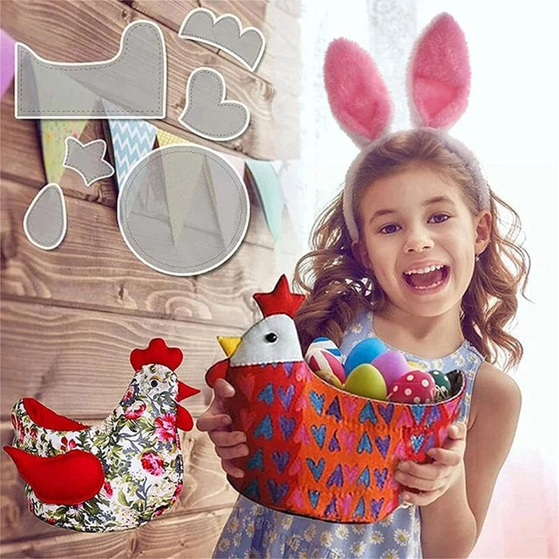 DIY Cute Egg Basket Template Set