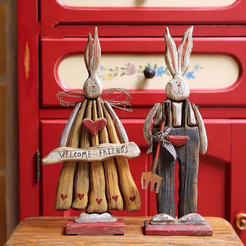 Rustic Vintage Style Bunny Decoration