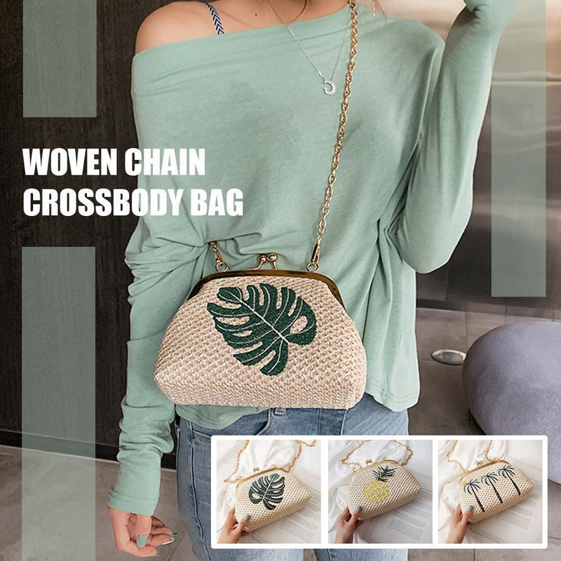 Woven Chain Crossbody Bag
