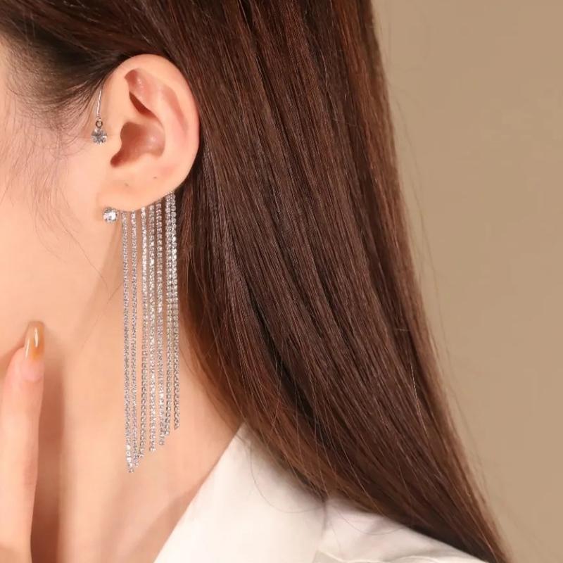 Magoloft™ Sparkling Diamond Tassel Earrings