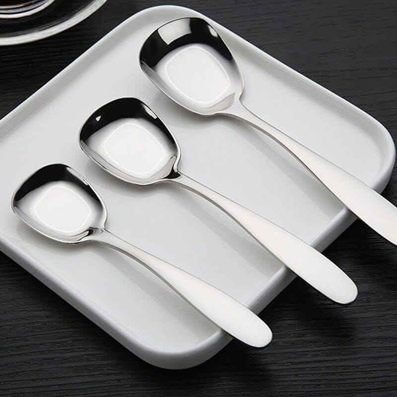 Square Head Stainless Steel Spoons