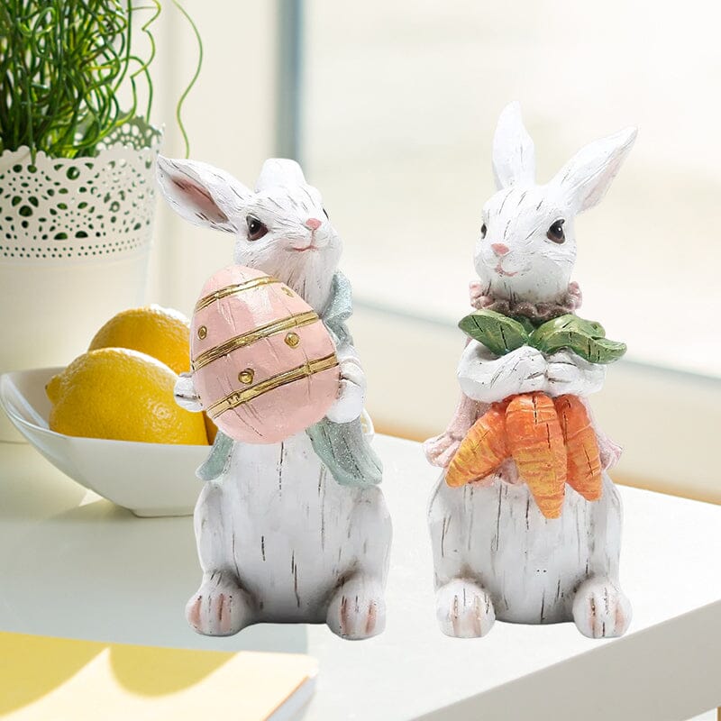 Handmade Easter Rabbit Figurines