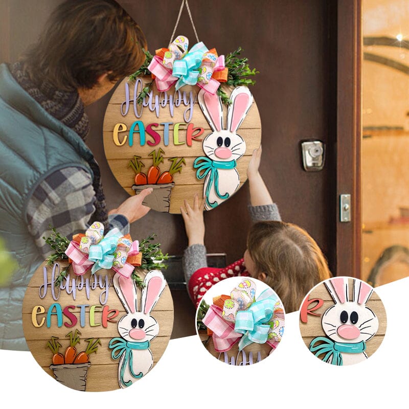 Easter Bunny Rabbit Sign Door Hanger