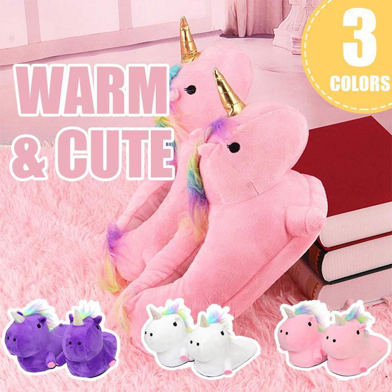Indoor Warm Lovely Unicorn Slippers