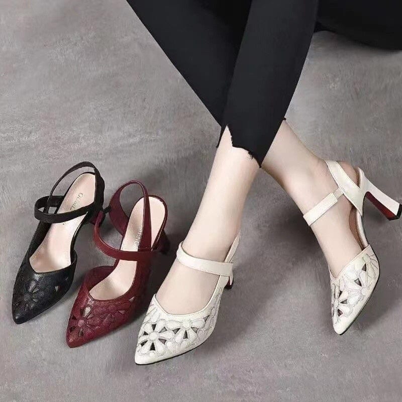Hollow Pointed Toe Ladies Sandals