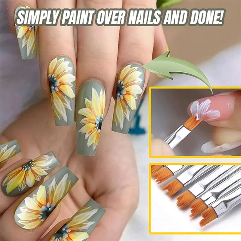 Flower Nail Art Brush Pen (8 pcs)