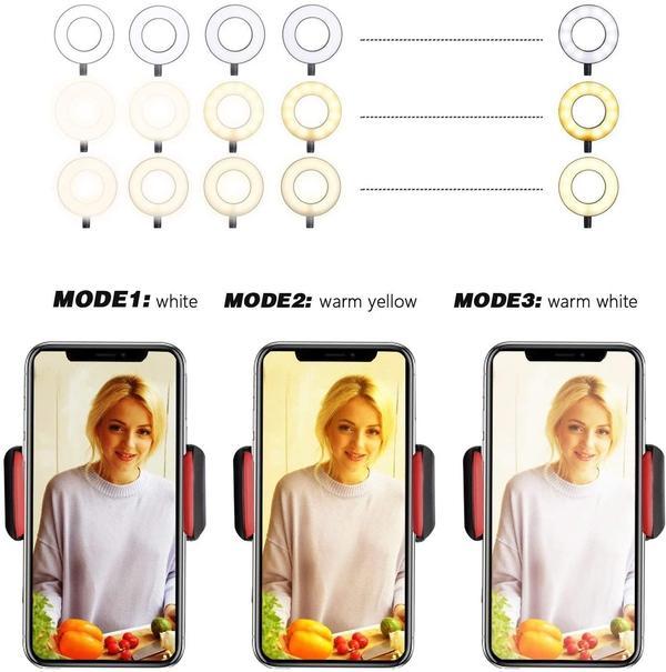 Selfie Ring Light with Cell Phone Holder Stand