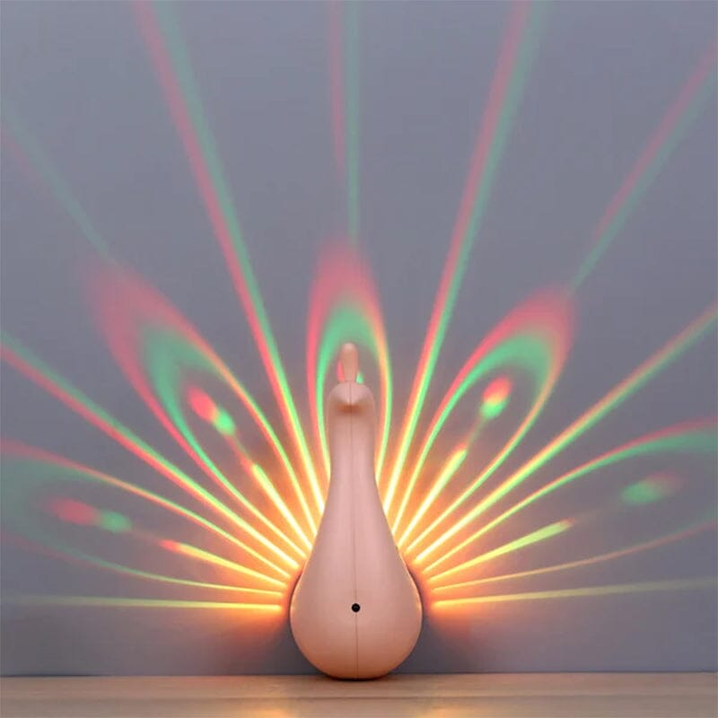 Peacock Led Projector Wall Lights For Bedroom