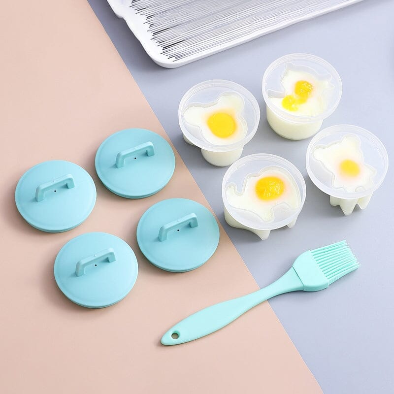 Egg Cooking Mold with Brush and Lid