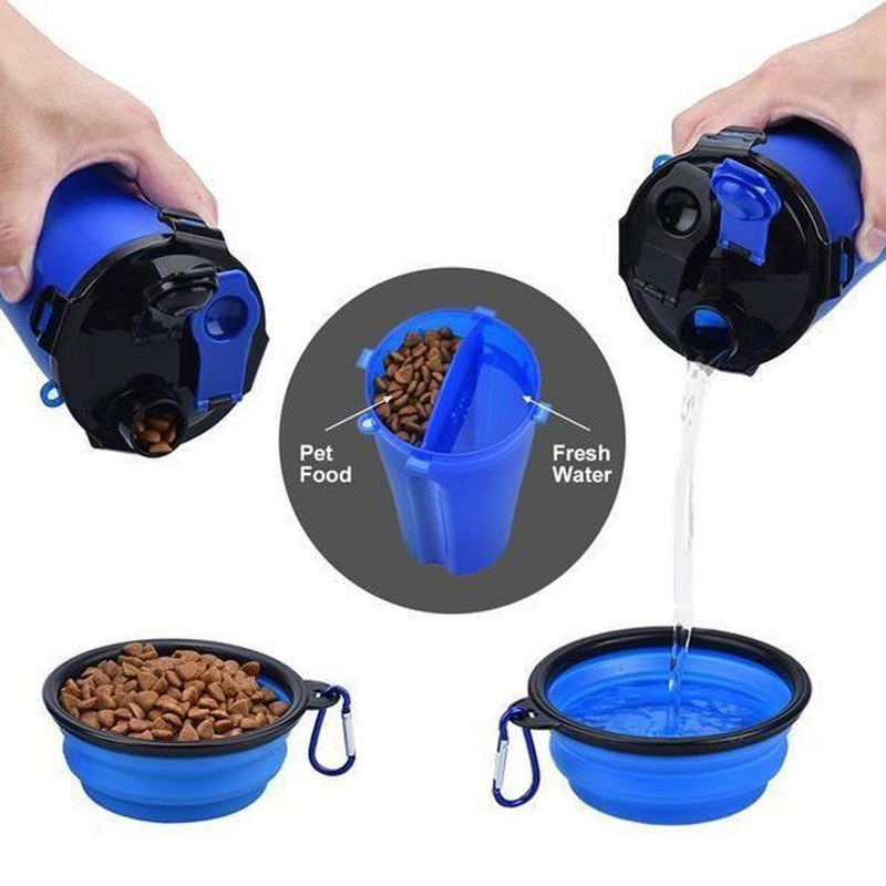 Magoloft™ 2-in-1 Pet Travel Water & Food Bottle with Foldable Bowl