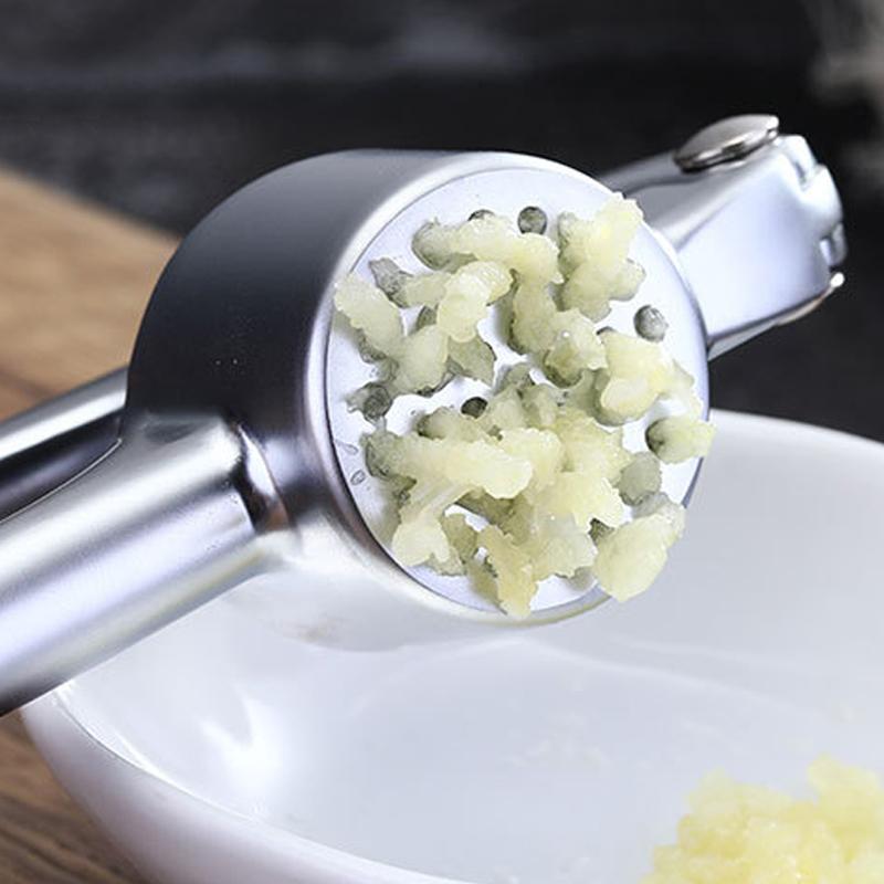 No Need to Remove Garlic Peel - Premium Garlic Press with Soft Easy-Squeeze Ergonomic Handle