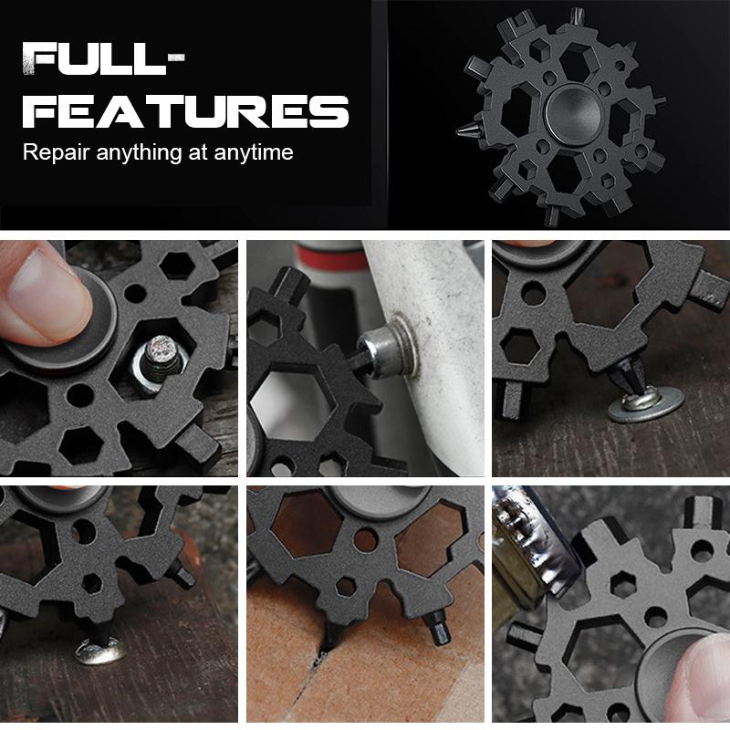 Snowflake Multifunctional Fingertip Gyro Wrench Tool