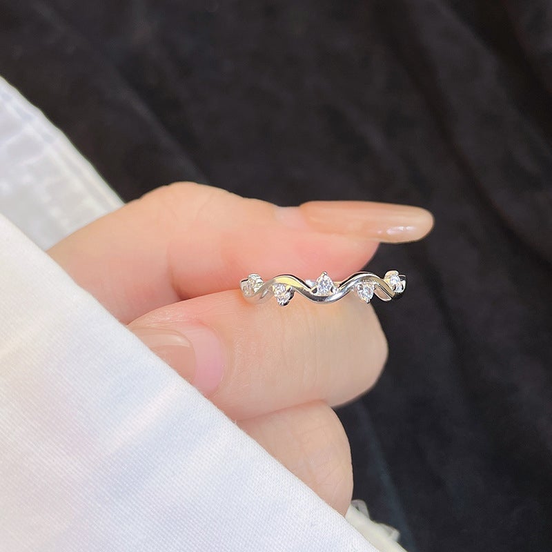 Love You Unconditionally Highs And Lows Wave Ring