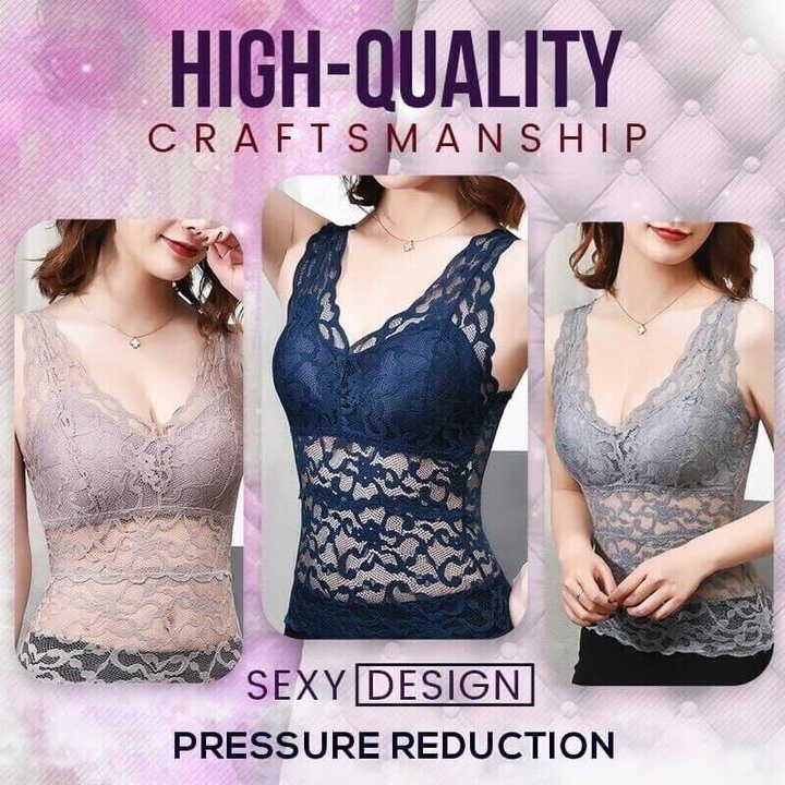 Lace Vest With Breast Pads