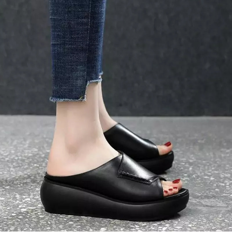 2022 New Thick-bottomed Fish Mouth Slippers