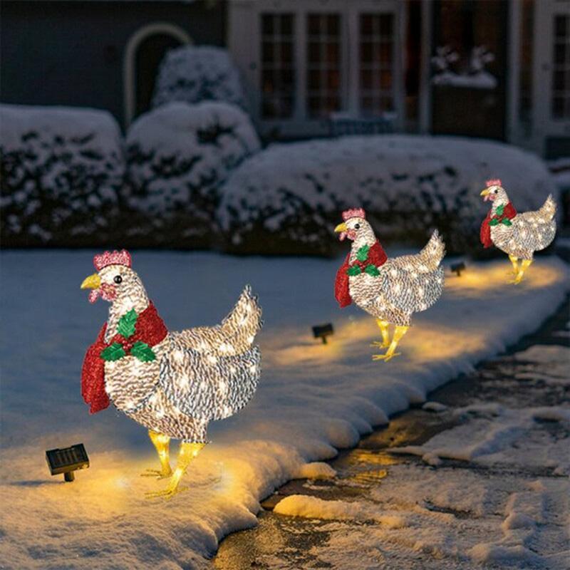 Magoloft™ Light-Up Chicken with Scarf Holiday Decoration
