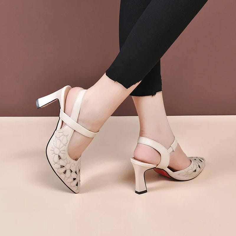 Hollow Pointed Toe Ladies Sandals