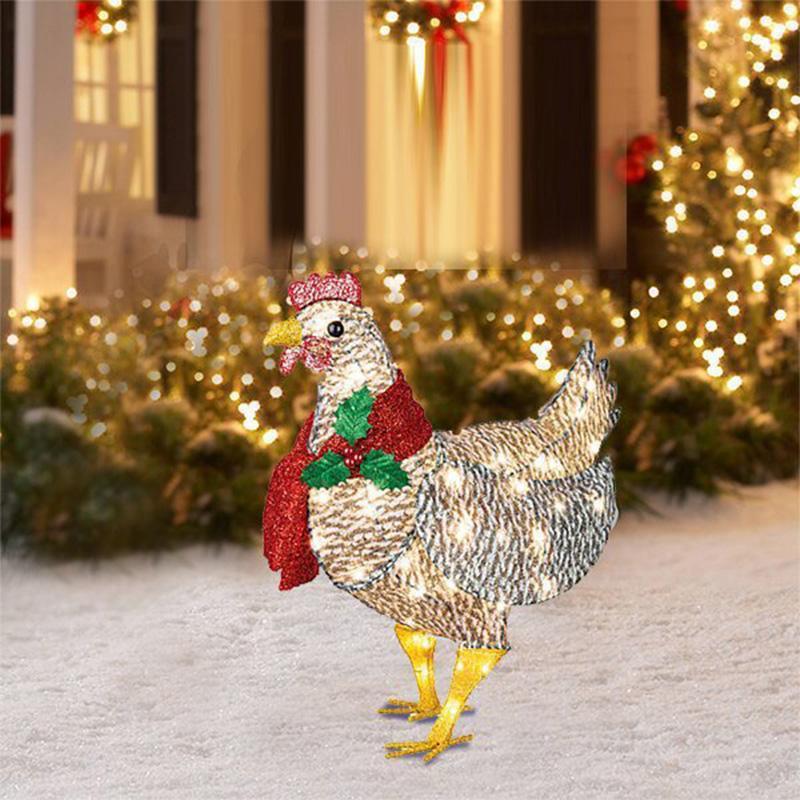 Magoloft™ Light-Up Chicken with Scarf Holiday Decoration