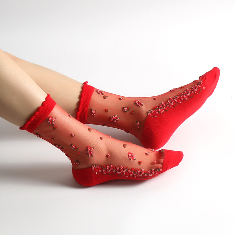 Ultra-Thin Breathable Crystal Socks
