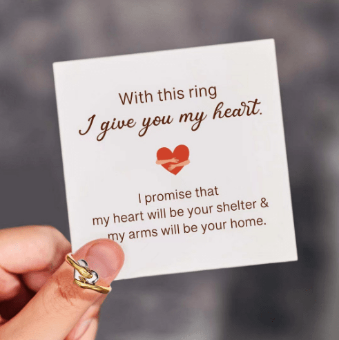 FOR DAUGHTER - MY HEART ALWAYS HOLDS YOU HEART HUG RING