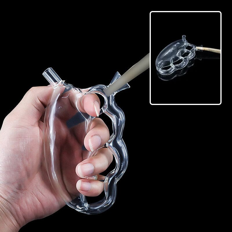 Holding In Hand Small Smoking Dab Rigs For Cigarette