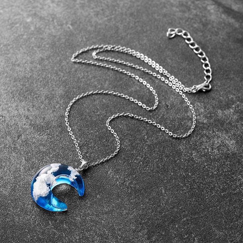 Clouds Of Heaven Resin Necklace
