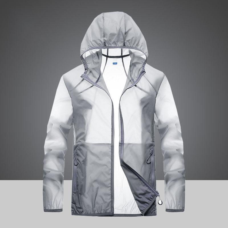 Lightweight Hooded Jackets Sun Protection+Quick Dry Windproof Packable