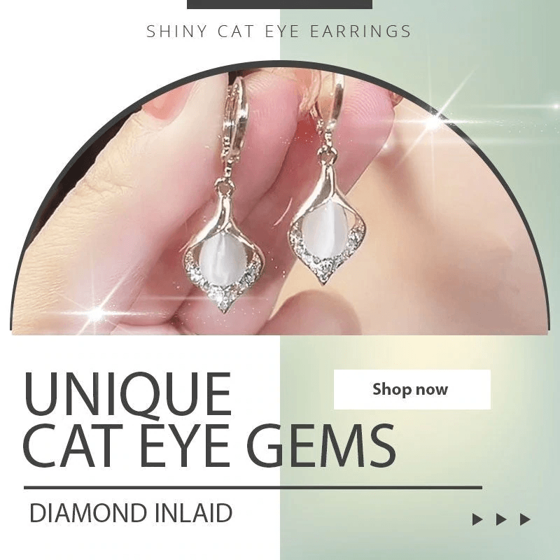 Shiny Cat Eye Earrings
