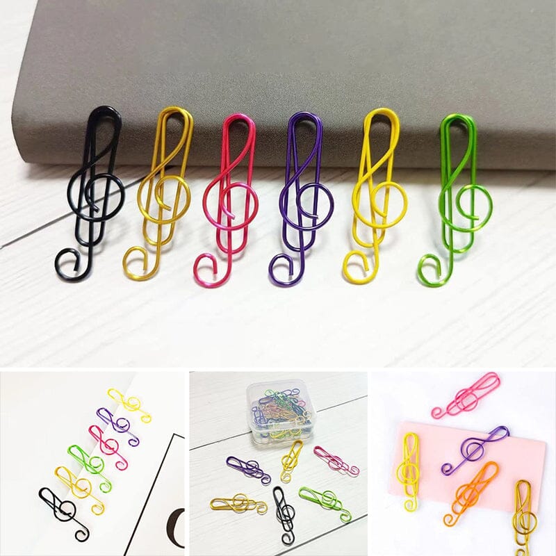 Music Multicoloured Metal Paper Clips