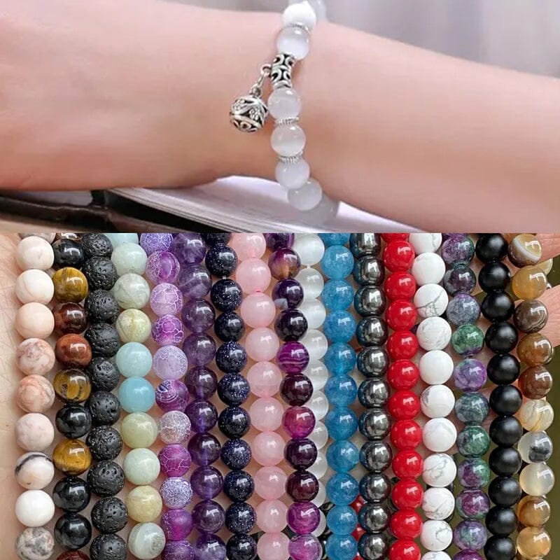 Natural Round Beads Bracelet (40pcs)