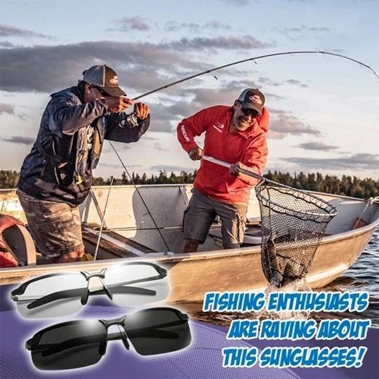 Intelligent photochromic polarized sunglasses 100% UV protection- Perfect for Fisherman
