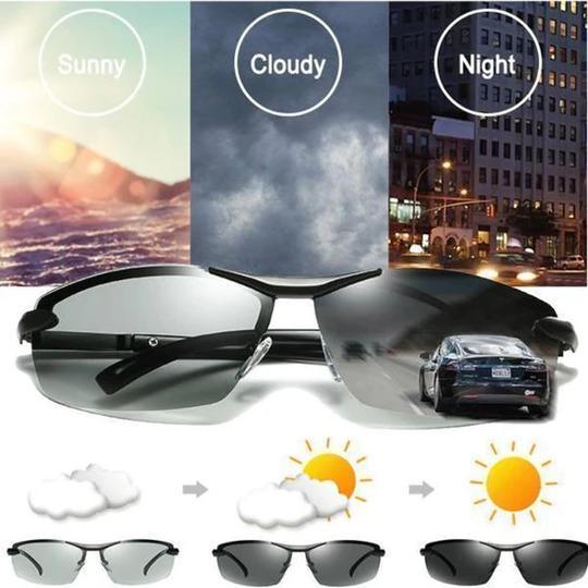 Intelligent photochromic polarized sunglasses 100% UV protection- Perfect for Fisherman