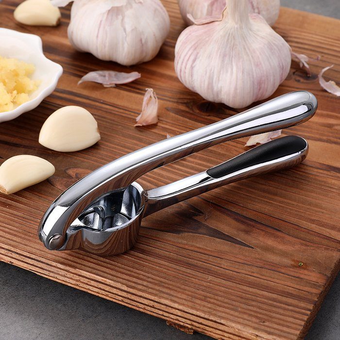 No Need to Remove Garlic Peel - Premium Garlic Press with Soft Easy-Squeeze Ergonomic Handle