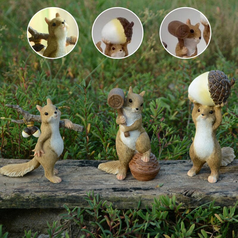 Creative Cute Resin Squirrel Decoration