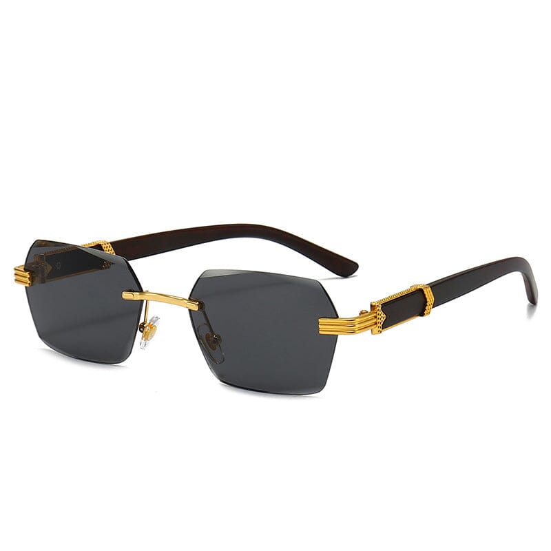Rimless, edge-cut gradient sunglasses